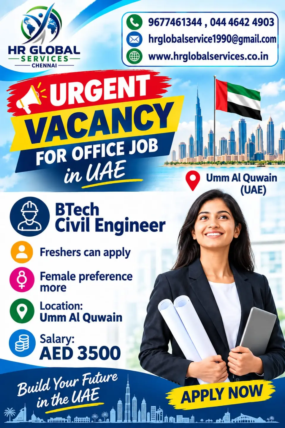 Urgently Required BTech Civil Engineer for UAE at HR GLOBAL SERVICES ...